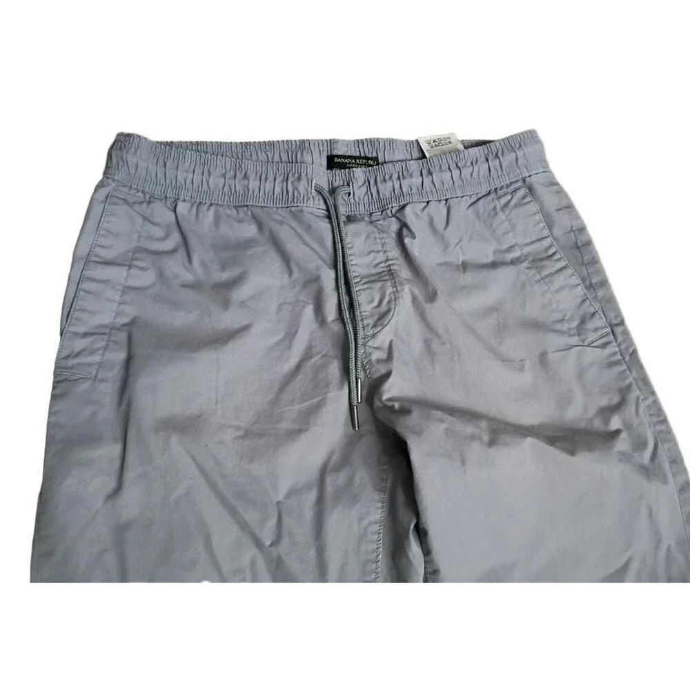 Banana Republic Aiden Pant Gray Drawstring Jogger Pants Size 31x32